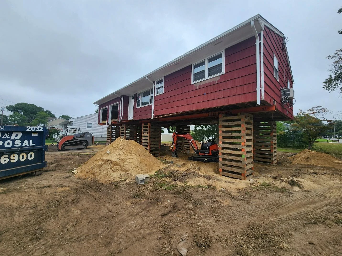Home elevation for flooding point pleasant